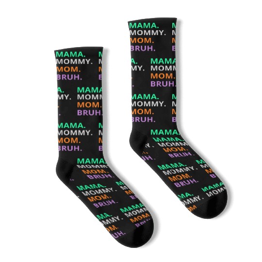 vintage international women's day mama,mommy;bruh Socks