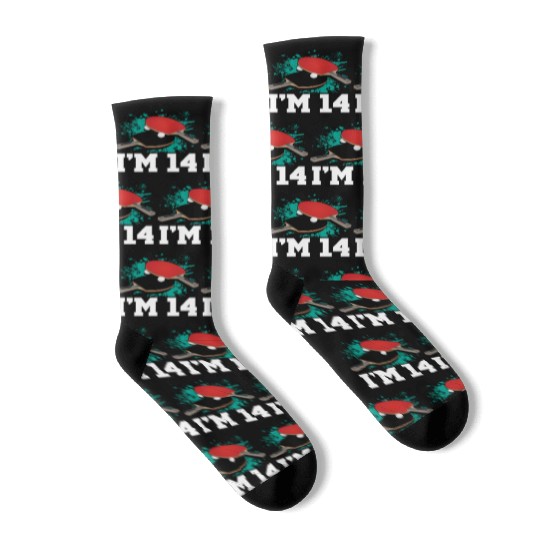 I'm 14 Table Tennis Player Sports Teen 14th Socks
