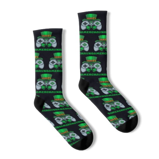Gamerchaun Gamer St Patrick'S Day Toddler Lucky Socks