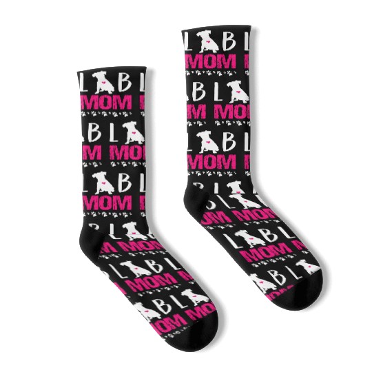 Lab Mom Happy Mother's Day Dog Breed Paw Bark Bone Socks