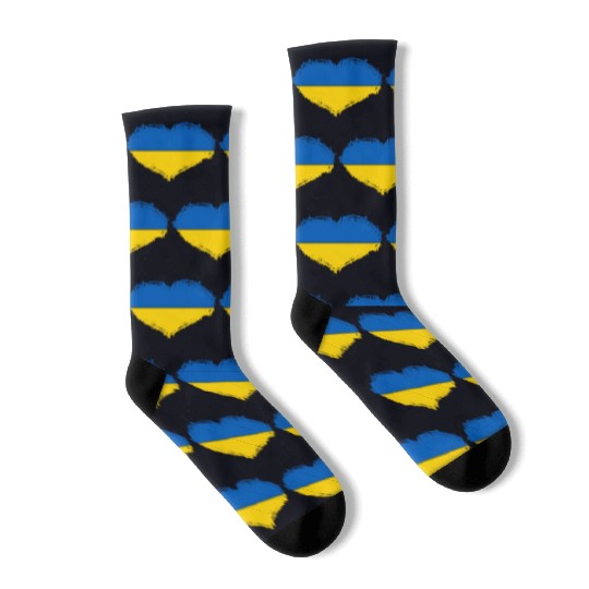 Ukraine Pride Feel Ukrainian Flag Colors Peace Socks