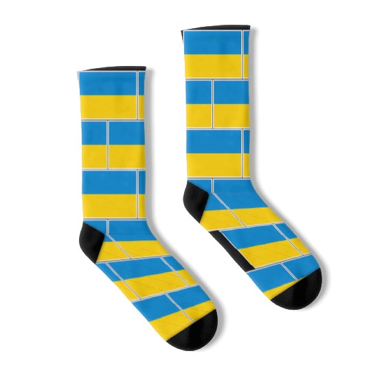 Ukraine Flag With Ukrainian National Colors Socks