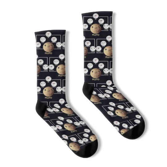 Pluto Moons Planet Space Lover Solar System Socks