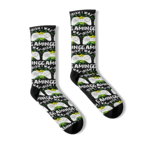 Irish I Was Gaming St Patrick s Day Gamer Socks