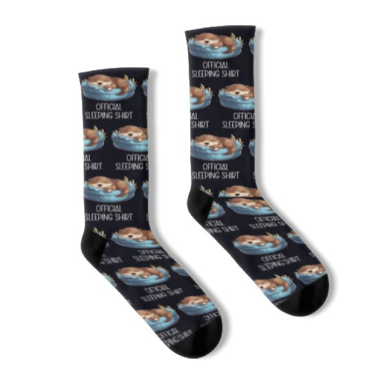 Official sleeping pajama Socks sea otter
