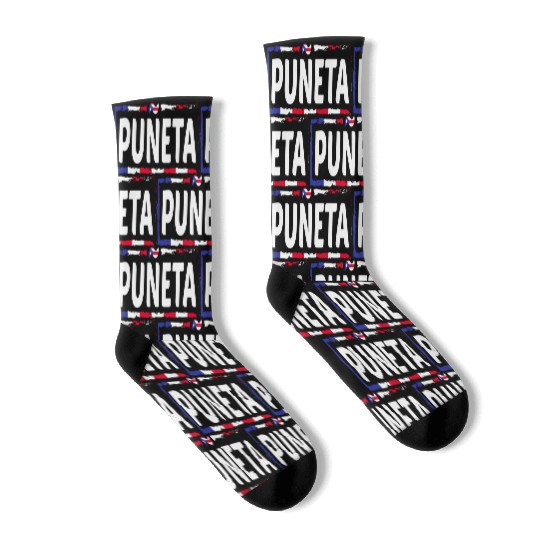 Patriotic Puerto Rico Puneta Flag Socks