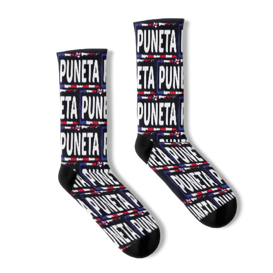 Patriotic Puerto Rico Puneta Flag Socks