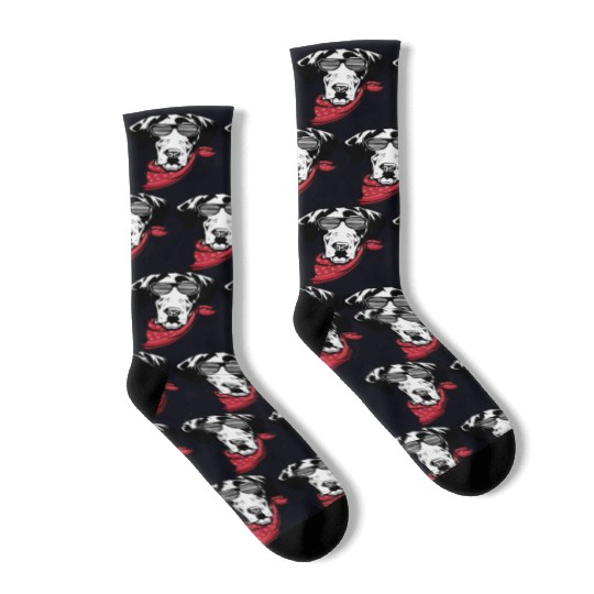 Great Dane Face Shutter Glasses Socks