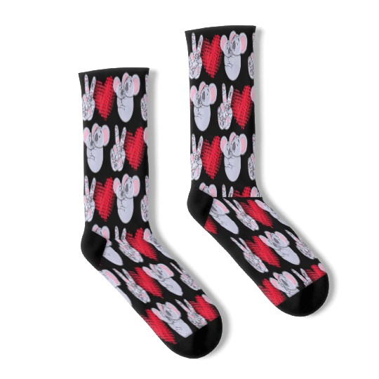 Peace Love Koala Koala Lover Socks