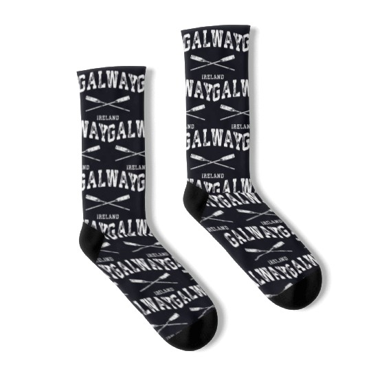 Galway Ireland Nautical Crossed Oars Socks
