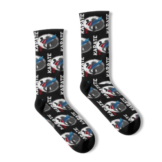 Martial Side Kick Ying Yang Karate Socks
