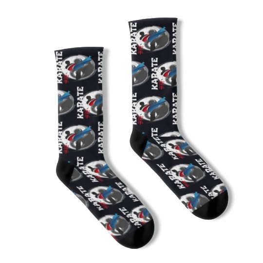 Martial Side Kick Ying Yang Karate Socks