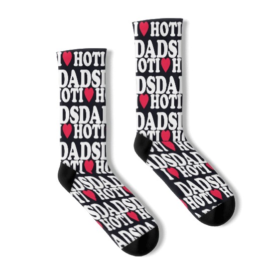 I Love Hot Dads 1 Socks