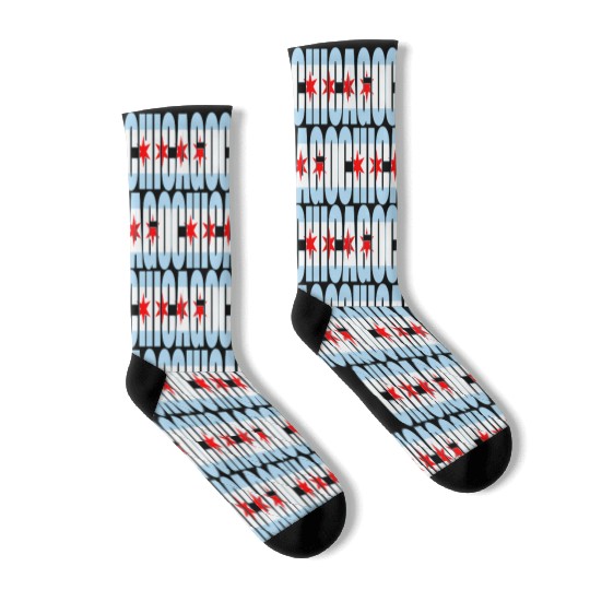 Chicago Flag Home Love City Socks