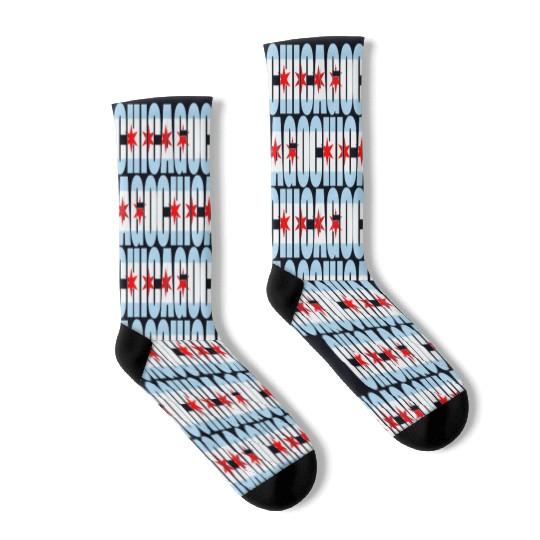 Chicago Flag Home Love City Socks
