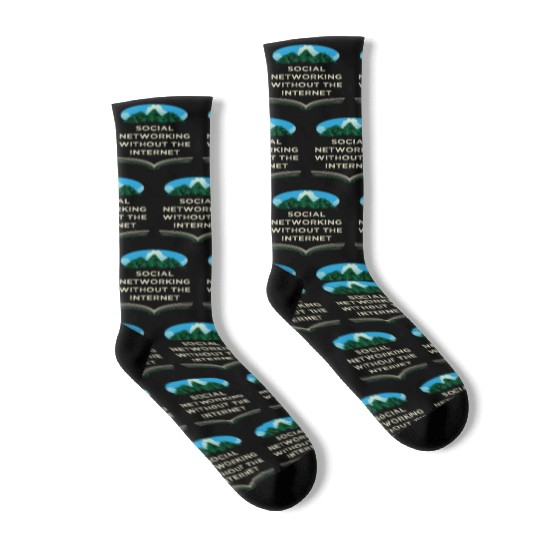 Networking Without Internet Camping Friends Camper Socks