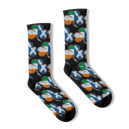 Scotch Irish shamrock scottish st Patrick s Day Socks