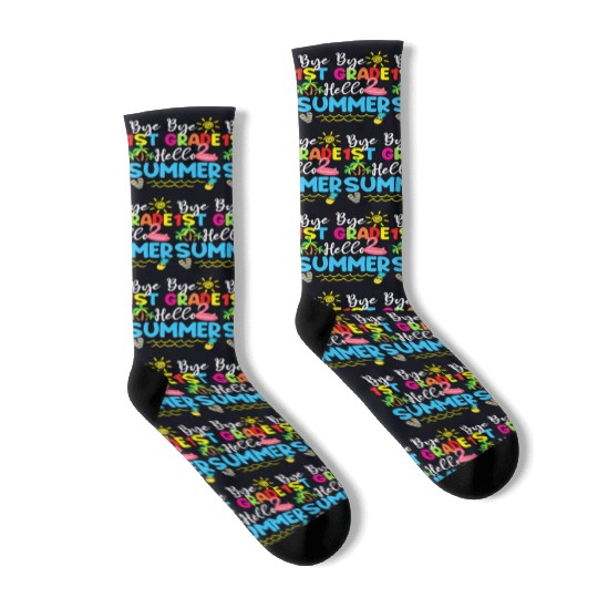 Teacher Life Messy Bun Back To School - First Day Socks