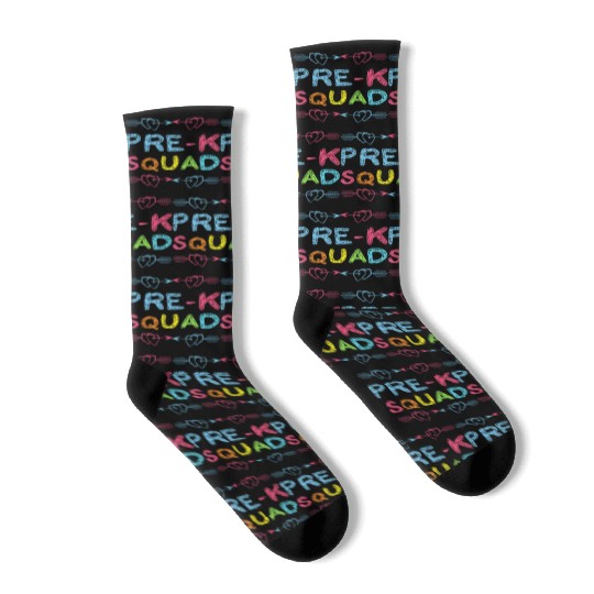 Pre - K Squad Preschool Teacher Back To School Socks