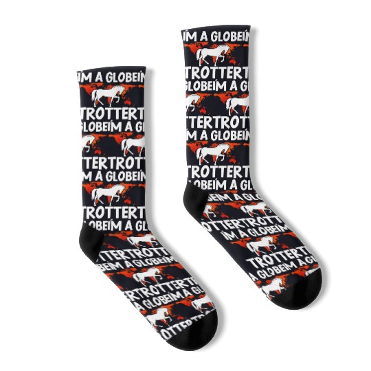 Horse Lover Equestrian Riding Im A Globe Trotter Socks