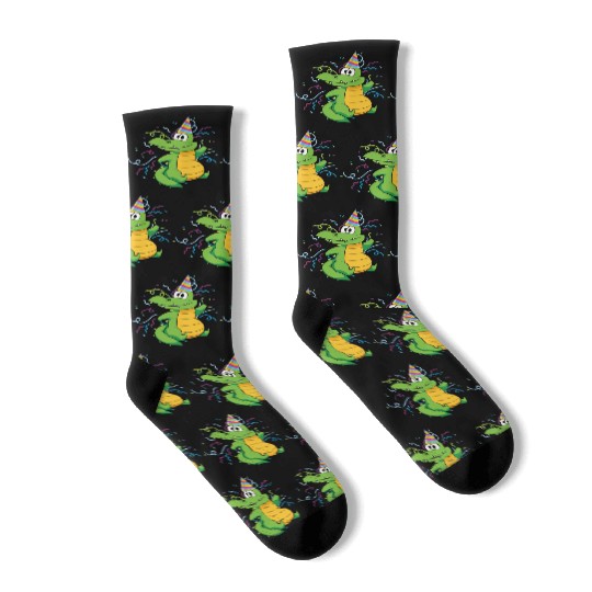 Alligator Party Reptile Animal Crocodile Socks