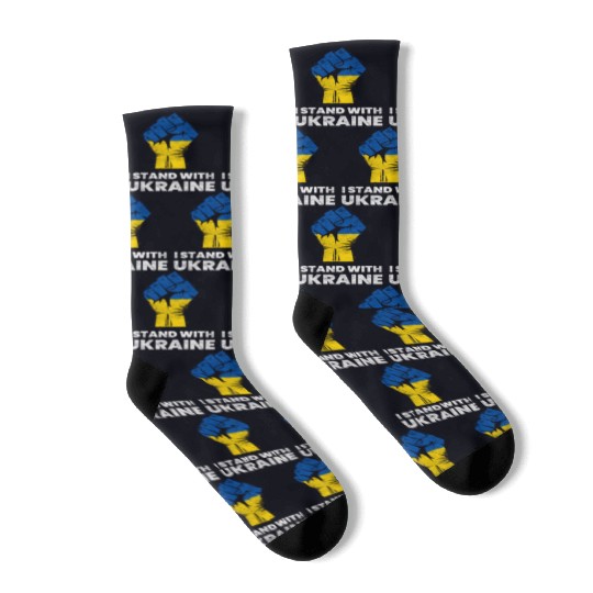 Ukrainian Flag I Stand With Ukraine Flag Socks