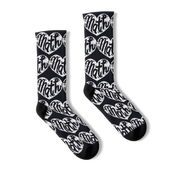 Math Heart Math Teacher He Socks