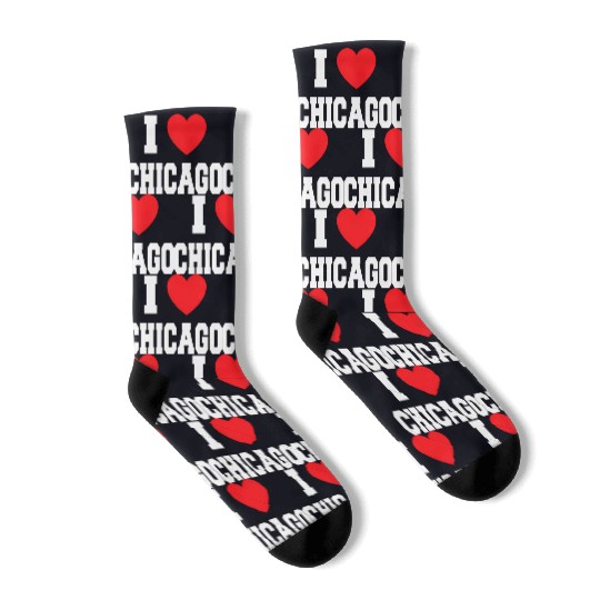 I Love Chicago Socks