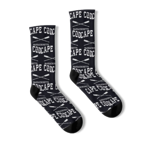 Cape Cod Massachusetts Nautical Crossed Oars Socks
