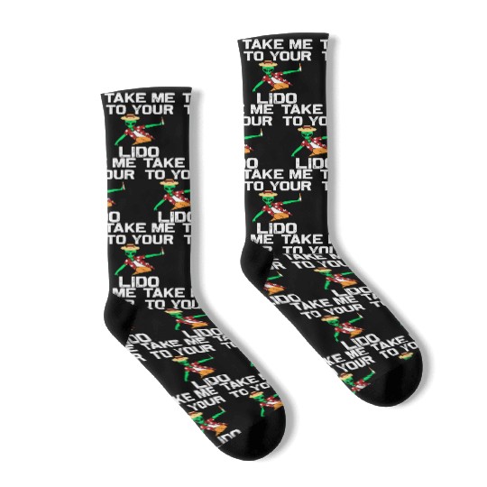 Take Me To Your Lido Cruise Vacation Socks