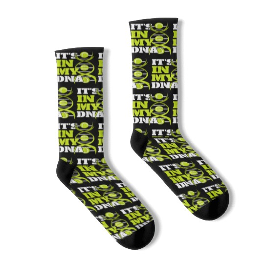 Tennis Sports Tennis Player Ball It'S In My Dna Socks