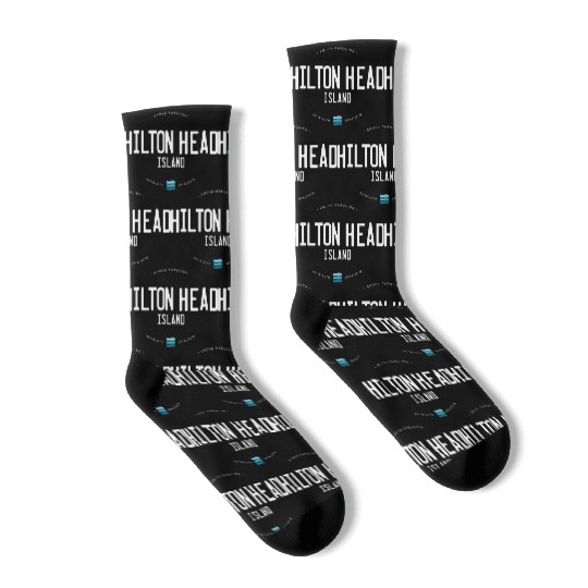 Hilton Head Island South Carolina Beach Waves Socks