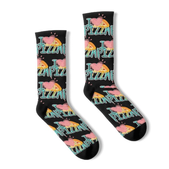 i love pizza Socks