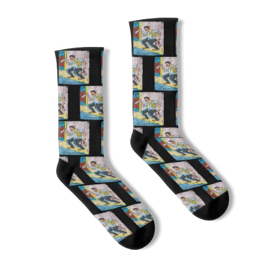 Loteria El Borracho Colorful Tarot Card Socks