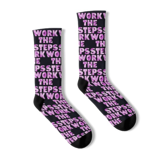 Work the Steps purple camo Socks