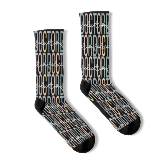 Edd Boho Doctor Of Education Socks