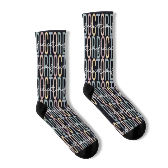 Edd Boho Doctor Of Education Socks