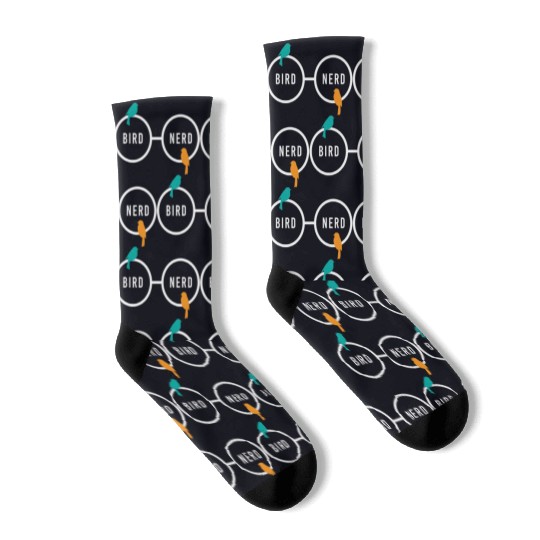 Bird Nerd Bird Watching Ornitology Socks