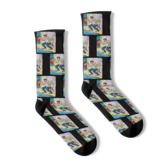 Loteria El Borracho Colorful Tarot Card Socks