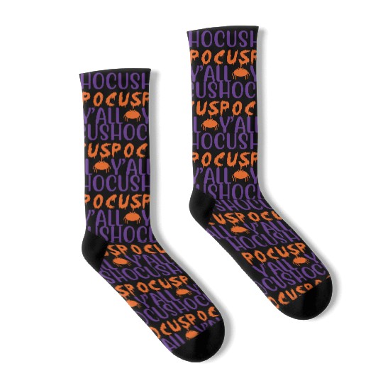 Hocus Pocus Y all Halloween Costumes For Women Socks