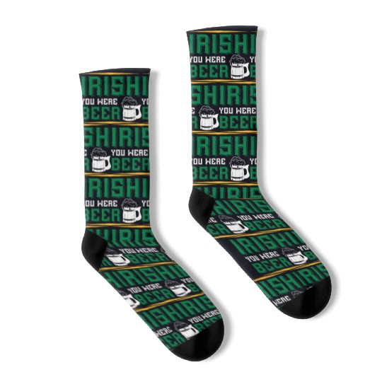 Irish You Were Beer Socks