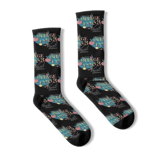 60th birthday 1963 60 er birthday Socks