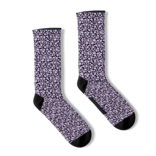 Purple Geometry Pattern Socks