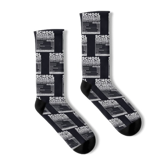 School Counselor Squad Team Professional Back To S Socks