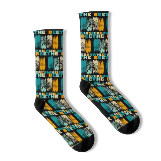 Bee Flowers Insects World Savior Socks