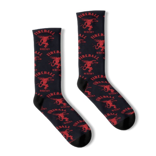 Fireball Whiy Red Hot Burns Like Hell V2 Socks