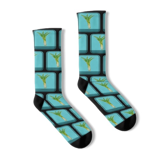 Leek Vegetable Plant Socks