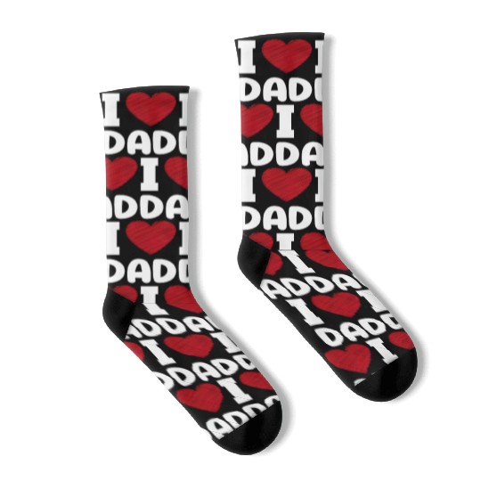 I Love Dad Socks