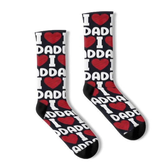 I Love Dad Socks