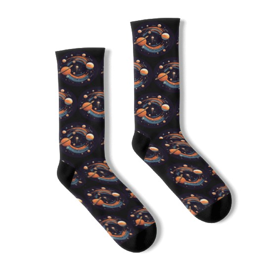 Universe Solar System Planets Socks